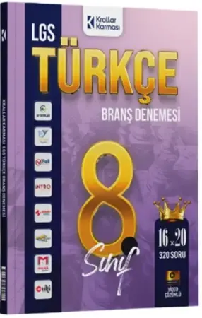 Krallar Karması Yayınları 8. Sınıf LGS Türkçe 16 x 20 Branş Denemeleri (2026)