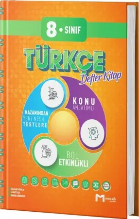 Mozaik Yayınları 8. Sınıf Türkçe Mozaik Defter (2025-2026)