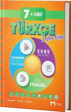Mozaik Yayınları 7. Sınıf Türkçe Defter Kitap (2025-2026)