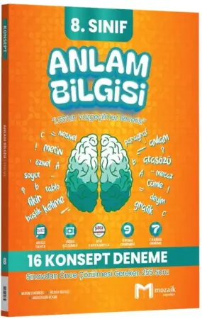 Mozaik Yayınları 8. Sınıf LGS Türkçe Anlam Bilgisi 16'lı Konsept Deneme (2026)