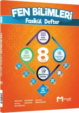 Mozaik Yayınları 8. Sınıf LGS Fen Bilimleri Fasikül Defter (2026-2027)