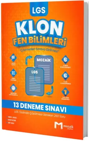Mozaik Yayınları 8. Sınıf LGS Fen Bilimleri Klon Deneme (2025-2026)