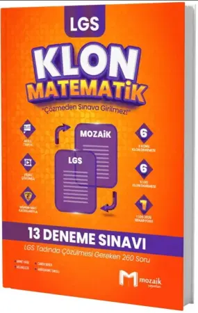 Mozaik Yayınları 8. Sınıf LGS Matematik Klon 13 Deneme (2025-2026)