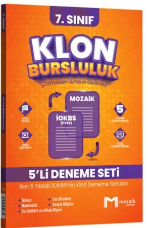 Mozaik Yayınları 7. Sınıf İOKBS Bursluluk Klon 5'li Deneme Seti (2025-2026)