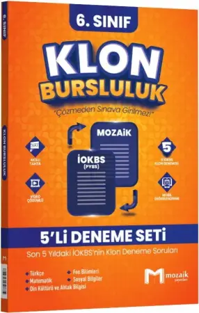 Mozaik Yayınları 6. Sınıf İOKBS Bursluluk Sınavı Klon 5'li Deneme Seti (2025-2026)
