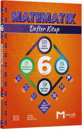 Mozaik Yayınları 6. Sınıf Matematik Defter Kitap (2025-2026)