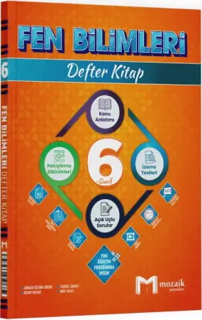 Mozaik Yayınları 6. Sınıf Fen Bilimleri Defter Kitap (2025-2026)