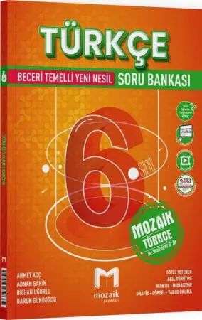 Mozaik Yayınları 6. Sınıf Türkçe Soru Bankası (2025-2026)
