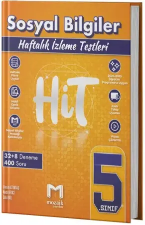 Mozaik Yayınları 5. Sınıf Sosyal Bilgiler HİT 40 Deneme (2025-2026)