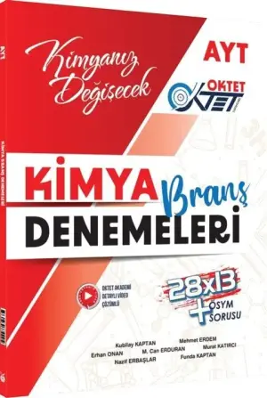 OKTET Yayınları YKS Alan Yeterlilik Testi (AYT) Kimya Denemesi (2025-2026)