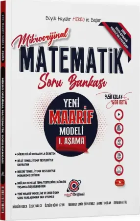 Orijinal Matematik Yayınları Mikro Orijinal TYT Matematik Maarif Modeli 1. Aşama Soru Bankası (2026-2027)