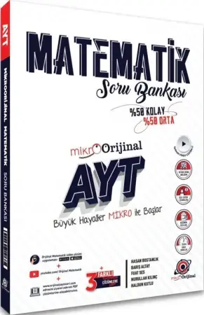 Orijinal Matematik Yayınları Mikro Orijinal YKS Alan Yeterlilik Testi (AYT) Matematik Soru Bankası (2026-2027)