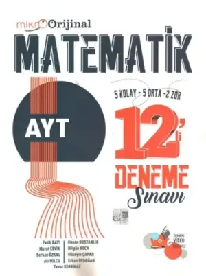 Orijinal Matematik Yayınları Mikro Orijinal YKS Alan Yeterlilik Testi (AYT) Matematik 12'li Deneme Sınavı (2025-2026)