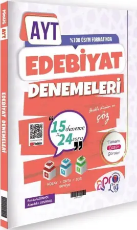 Prolig Yayınları Profesyoneller Karması AYT Edebiyat 15 x 24 Denemeleri (2025-2026)
