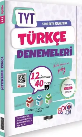 Prolig Yayınları TYT Türkçe 12x40 Branş Denemeleri (2025-2026)