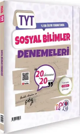 Prolig Yayınları TYT Sosyal Bilimler 20x20 Branş Denemeleri (2025-2026)