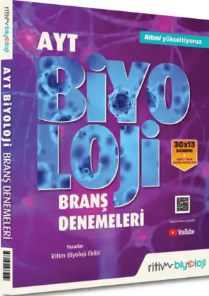 Ritim Biyoloji Yayınları AYT Biyoloji 30 x 13 Branş Denemeleri (2025)