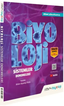 Ritim Biyoloji Yayınları YKS AYT Biyoloji Sistemler 30 x 13 Branş Denemeleri (2025-2026)