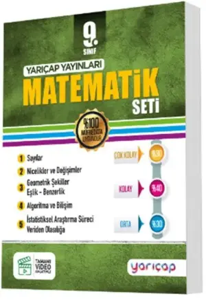 Yarıçap Yayınları 9. Sınıf Matematik Seti (2026-2027)