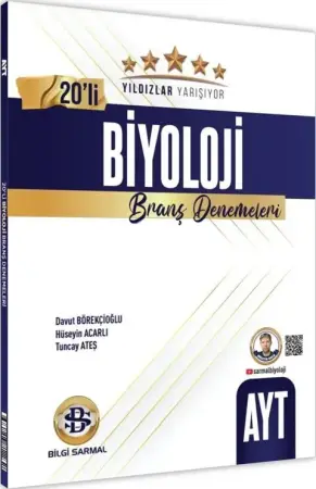 Yıldızlar Yarışıyor Yayınları YKS AYT Biyoloji Yıldızlar Yarışıyor 20'li Branş Denemesi (2025-2026)