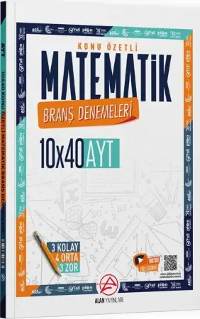 Alan Yayınları AYT Matematik Konu Özetli Branş Denemeleri (2025-2026)