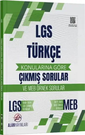 Alan Yayınları 8. Sınıf LGS Türkçe Konularına Göre Çıkmış Sorular (2025)