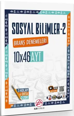 Alan Yayınları AYT Sosyal Bilimler-2 10x46 Çözümlü Deneme (2026)