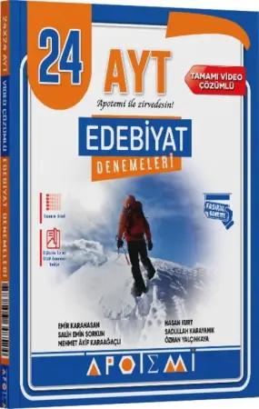 Apotemi Yayınları AYT Edebiyat 24 Çözümlü Deneme (2025-2026)