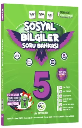AV Yayınları 5. Sınıf Sosyal Bilgiler Soru Bankası ve Branş Deneme Hediyeli (2025-2026)