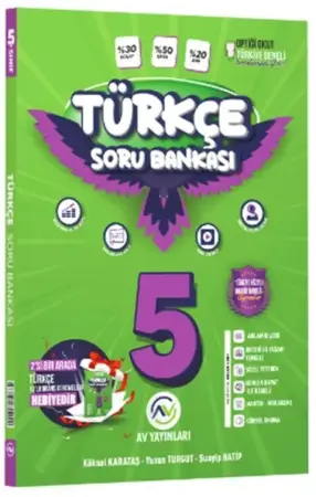 AV Yayınları 5. Sınıf Türkçe Soru Bankası Branş Denemesi Hediyeli (2025-2026)