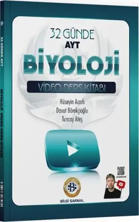 Bilgi Sarmal Yayınları YKS Alan Yeterlilik Testi (AYT) Biyoloji 32 Günde Video Ders Kitabı (2025-2026)