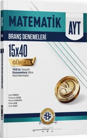 Bilgi Sarmal Yayınları YKS Alan Yeterlilik Testi (AYT) Matematik 15'li Branş Denemesi (2025-2026)