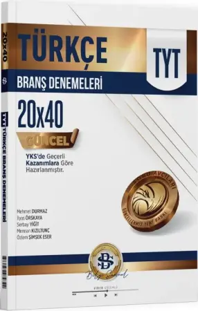 BİLGİ SARMAL YAYINLARI TYT Türkçe 20'li Branş Denemeleri (2025-2026)