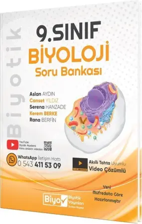 Biyotik Yayınları 9. Sınıf Biyoloji Soru Bankası (2025-2026)