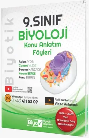 Biyotik Yayınları 9. Sınıf Biyoloji Konu Anlatım Föyleri (2025-2026)