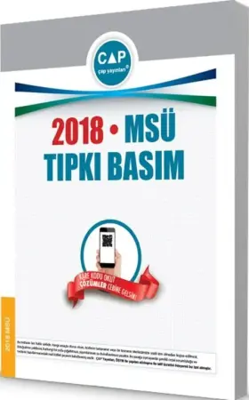 ÇAP Yayınları Üniversiteye Hazırlık MSÜ 2018 Tıpkı Basım Deneme Sınavı
