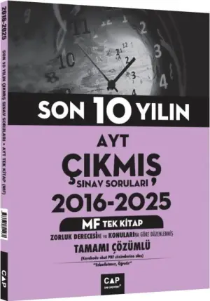 Çap Yayınları YKS AYT Sayısal (MF) Son 10 Yıl Tamamı Tek Kitap Çıkmış Sorular (2016-2025)