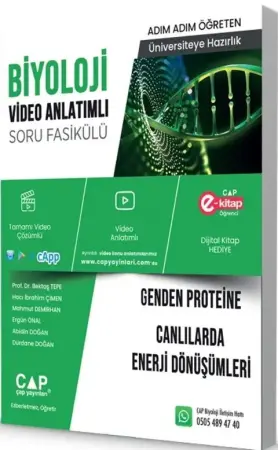 Çap Yayınları Üniversiteye Hazırlık Biyoloji Genden Proteine - Canlılarda Enerji Dönüşümleri Konu Anlatımlı Soru Bankası (2025-2026)