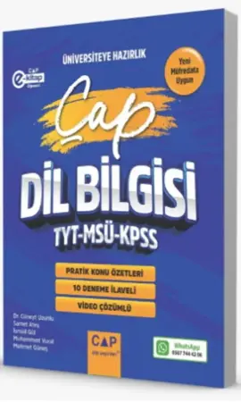 Çap Yayınları Üniversiteye Hazırlık Türkçe MSÜ Dil Bilgisi (2025-2026)