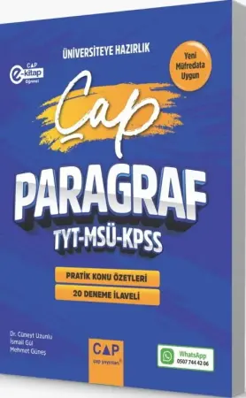 ÇAP Yayınları Üniversiteye Hazırlık Türkçe MSÜ Paragraf (2025-2026)