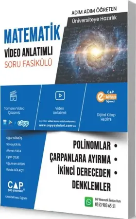 ÇAP Yayınları Üniversiteye Hazırlık Matematik Polinomlar - Çarpanlara Ayırma - İkinci Dereceden Denklemler Konu Anlatımlı Soru Bankası (2025-2026)