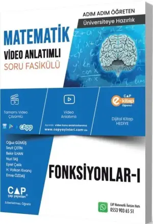 Çap Yayınları Üniversiteye Hazırlık Matematik Konu Anlatımlı Soru Bankası Fonksiyonlar I (2025-2026)
