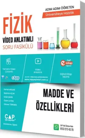 ÇAP Yayınları Üniversiteye Hazırlık Fizik Madde ve Özellikleri Konu Anlatımlı Soru Bankası (2025-2026)