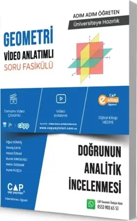 ÇAP Yayınları Üniversiteye Hazırlık Geometri Konu Anlatımlı Soru Bankası Doğrunun Analitik İncelenmesi (2025-2026)
