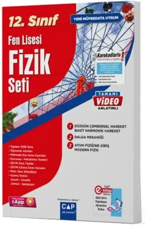 ÇAP Yayınları 12. Sınıf Fen Lisesi Fizik Konu Anlatımlı Soru Bankası Seti (2025-2026)