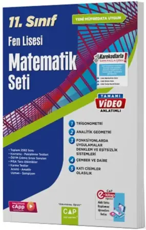 ÇAP Yayınları 11. Sınıf Fen Lisesi Matematik Seti (2025-2026)