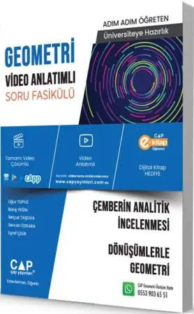 Çap Yayınları Üniversiteye Hazırlık Geometri Çemberin Analitik İncelenmesi ve Dönüşümlerle Geometri Konu Anlatımlı Soru Bankası (2025-2026)
