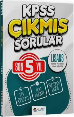 Akademi Denizi Yayınları KPSS Lisans Genel Yetenek Genel Kültür Son 5 Yıl Çıkmış Sorular (2021-2025)