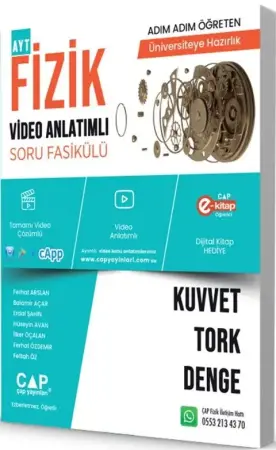 ÇAP Yayınları Üniversiteye Hazırlık Fizik Konu Anlatımlı Soru Bankası Kuvvet - Tork - Denge (2025-2026)
