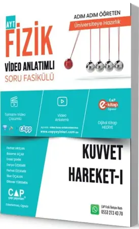 Çap Yayınları Üniversiteye Hazırlık Fizik Konu Anlatımlı Soru Bankası Kuvvet ve Hareket I (2025-2026)